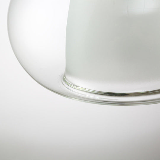 Modern Hanging Pendant Lights - Double Glass Teardrop Design - Ideal for Living Room