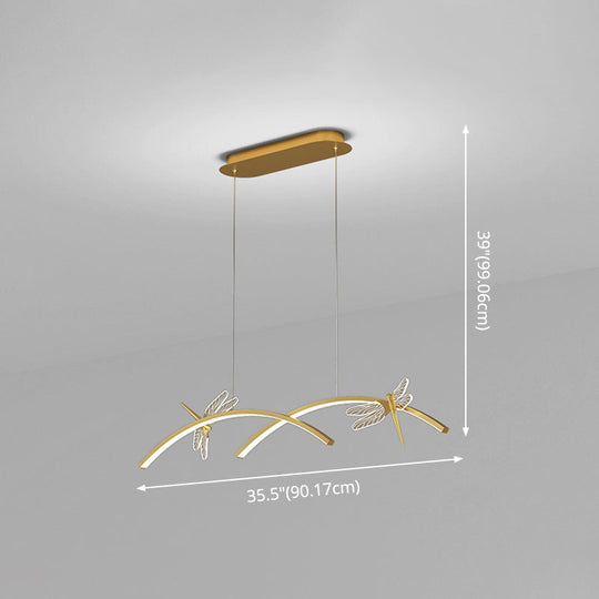 Dragonfly Minimalist Led Pendant Light For Restaurant Ceilings