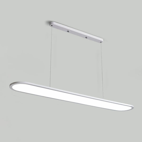 Ulta-Thin Led Island Lamp With Acrylic Shade - Minimalistic Lighting Solution White / 23.5