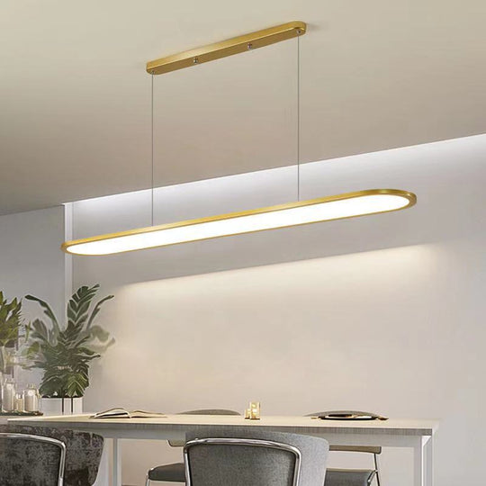 Ulta-Thin Led Island Lamp With Acrylic Shade - Minimalistic Lighting Solution Gold / 23.5 White