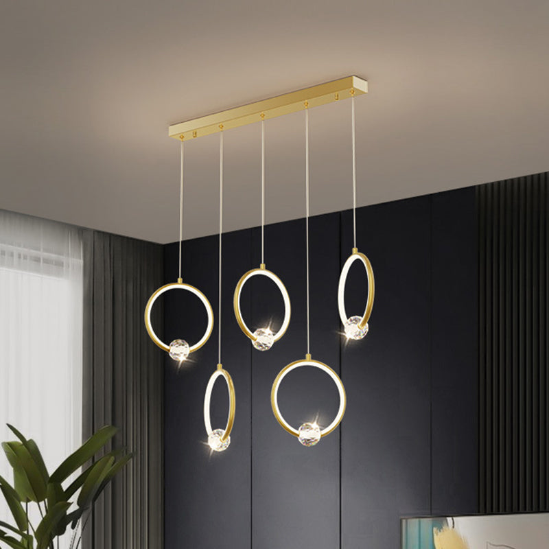 Modern Metal Led Ring Pendant Light - Stylish Indoor Lighting Fixture