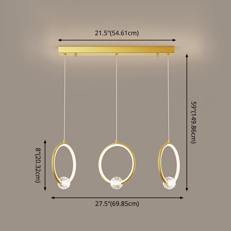 Modern Metal Led Ring Pendant Light - Stylish Indoor Lighting Fixture
