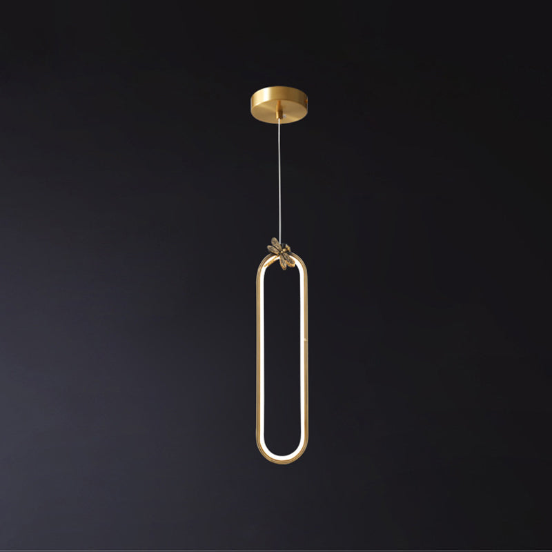 Modern Bronze Led Small Pendant Light With Creative Ceiling Design / Dragonfly