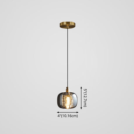 Mini Crystal Pendant Light With Brass Finish For Modern Living Spaces