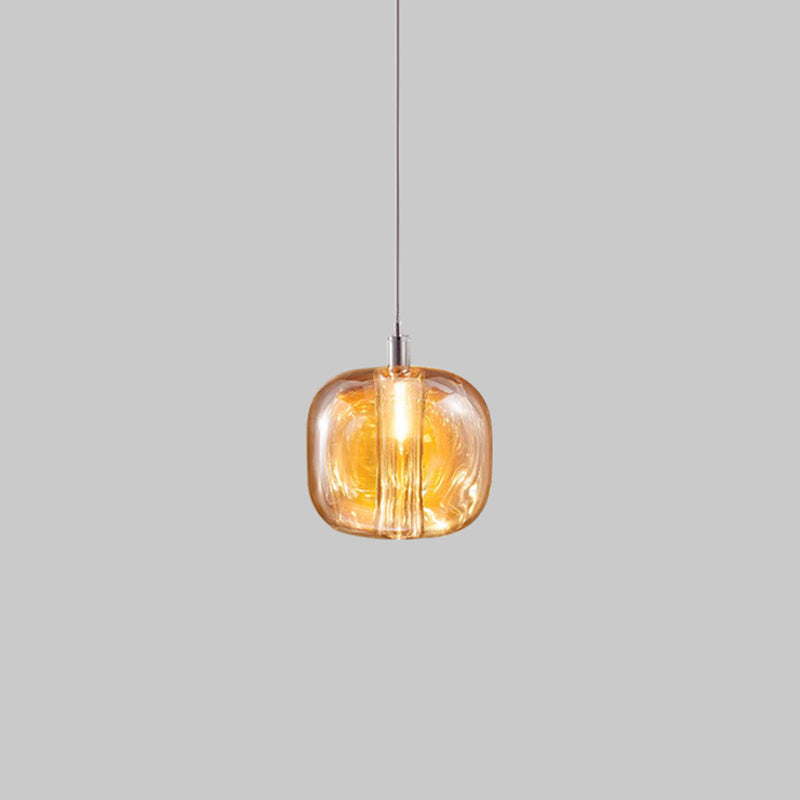 Postmodern Hand Blown Ceiling Hanging Pendant Light 1 / Amber Lighting