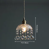 Mini Crystal Pendant Light With Brass Finish - Perfect For Coffee Shop Ambiance
