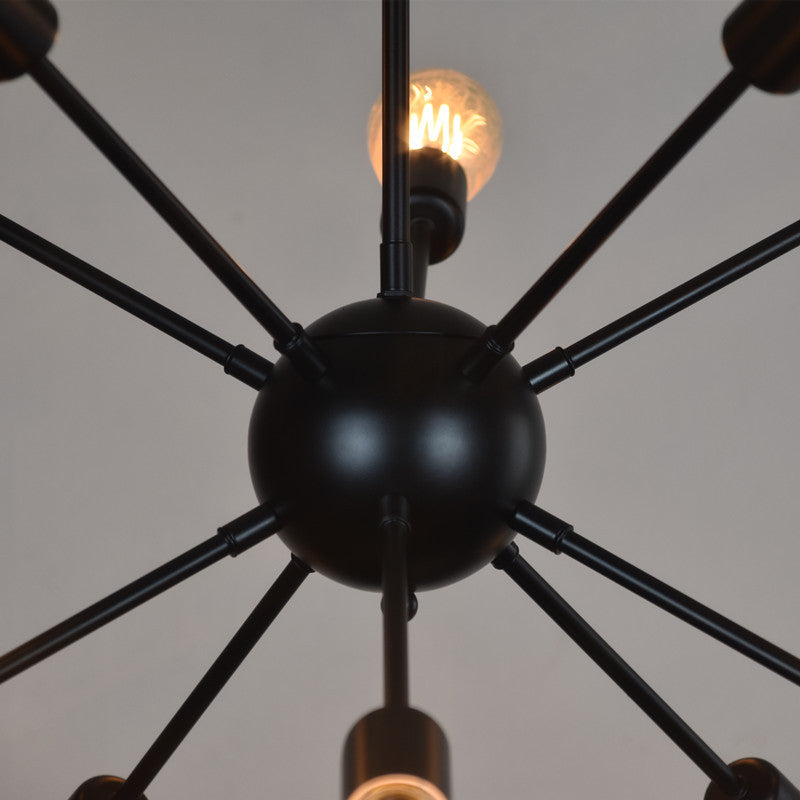 Industrial Vintage Chandelier - 10-Light Pendant Light Fixtures For Living Room Restaurant And Bar
