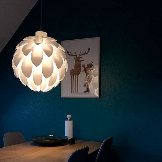 Nordic Modern White Pinecone Pendant Light - Pvc Living Room Lamp