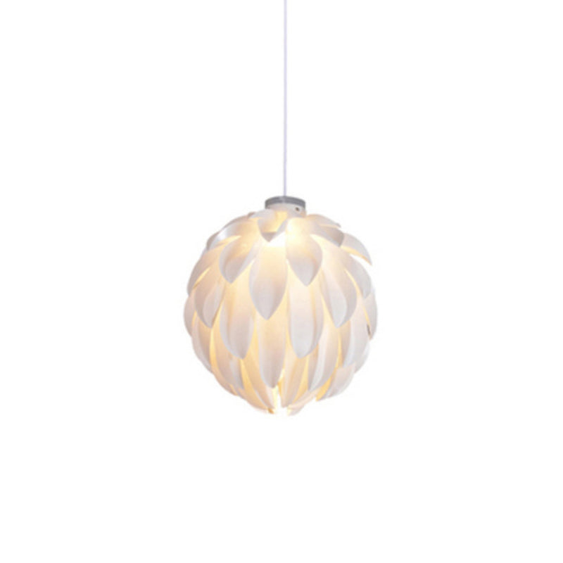 Nordic Modern White Pinecone Pendant Light - Pvc Living Room Lamp / 16