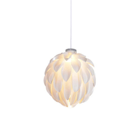 Nordic Modern White Pinecone Pendant Light - Pvc Living Room Lamp / 20