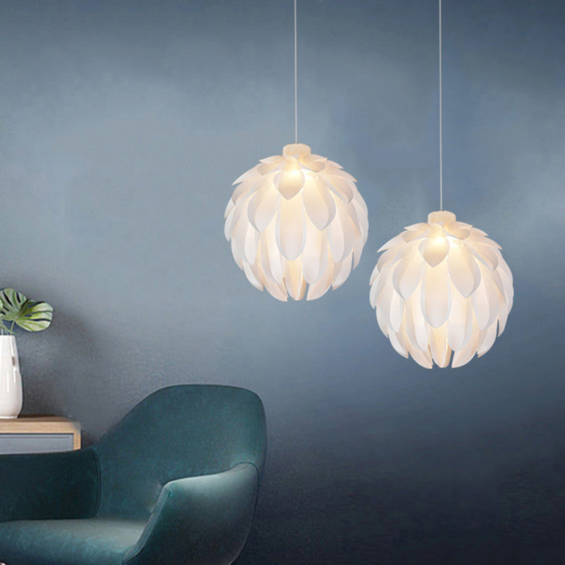 Nordic Modern White Pinecone Pendant Light - Pvc Living Room Lamp