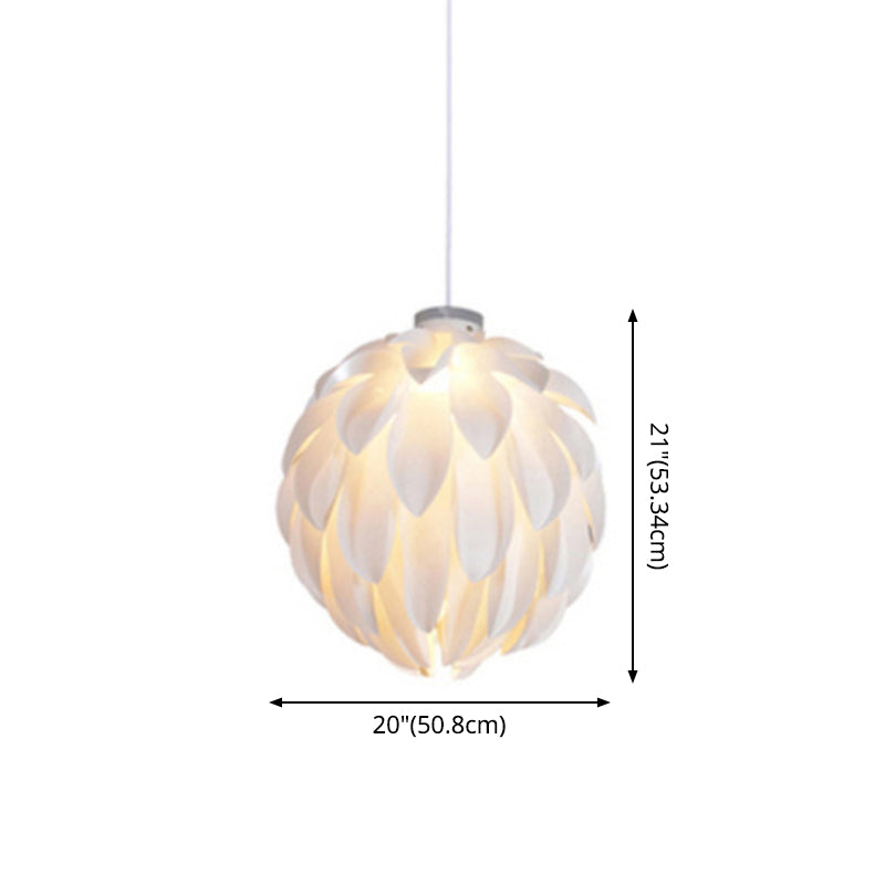 Nordic Modern White Pinecone Pendant Light - Pvc Living Room Lamp