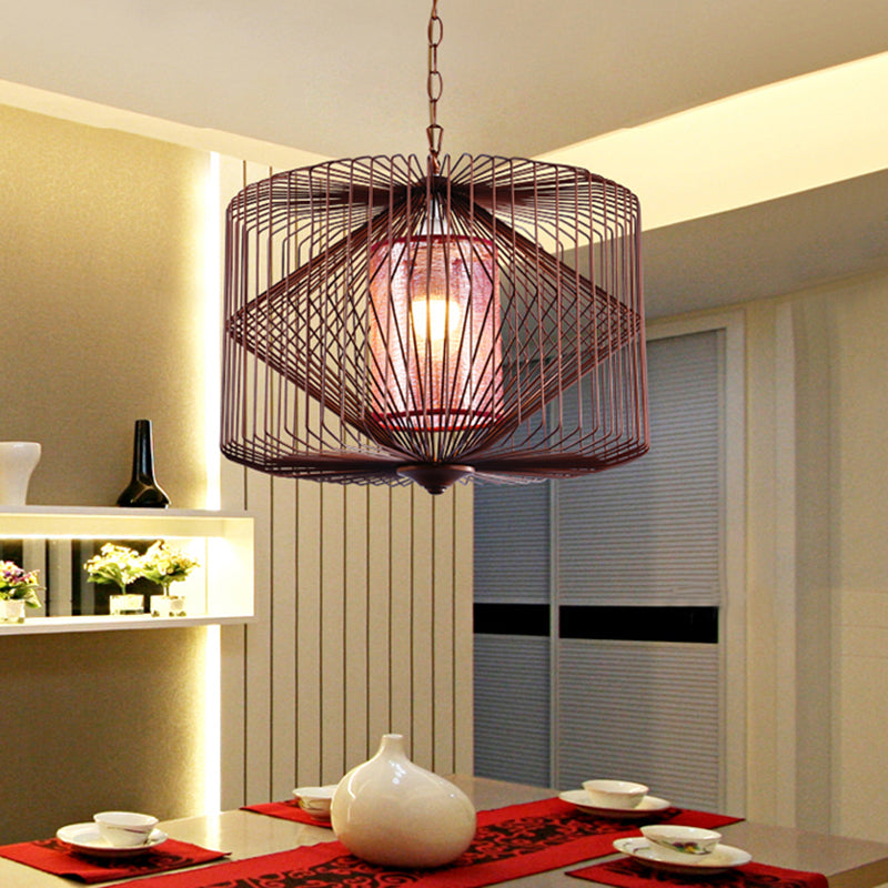 Rustic Geometric Pendant Lamp - Perfect For Restaurants