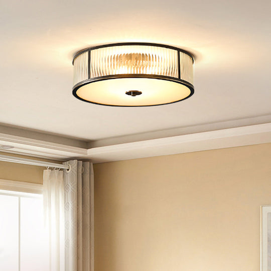 Modern Glass Drum Ceiling Light - Simplicity Style Ideal For Foyers