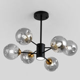 Modern Glass Bubble Chandelier Pendant Lights For Bedroom 6 / Smoke Gray