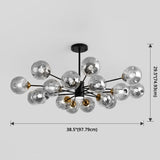 Modern Glass Bubble Chandelier Pendant Lights For Bedroom