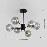 Modern Glass Bubble Chandelier Pendant Lights For Bedroom