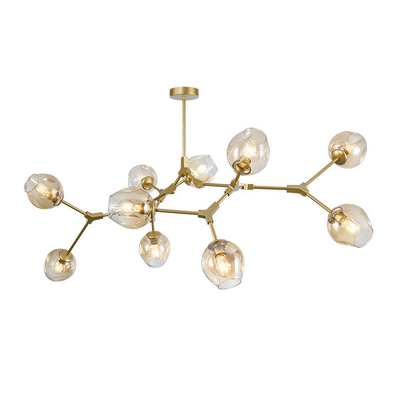 Modern Glass Chandelier For Living Room- Branching Suspension Light