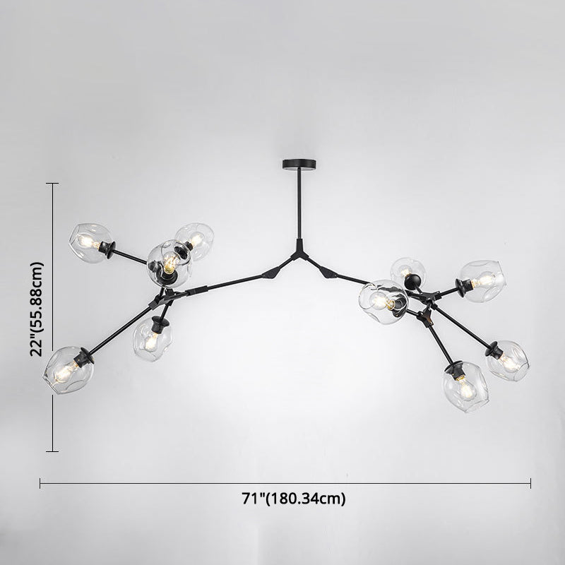 Modern Glass Chandelier For Living Room- Branching Suspension Light