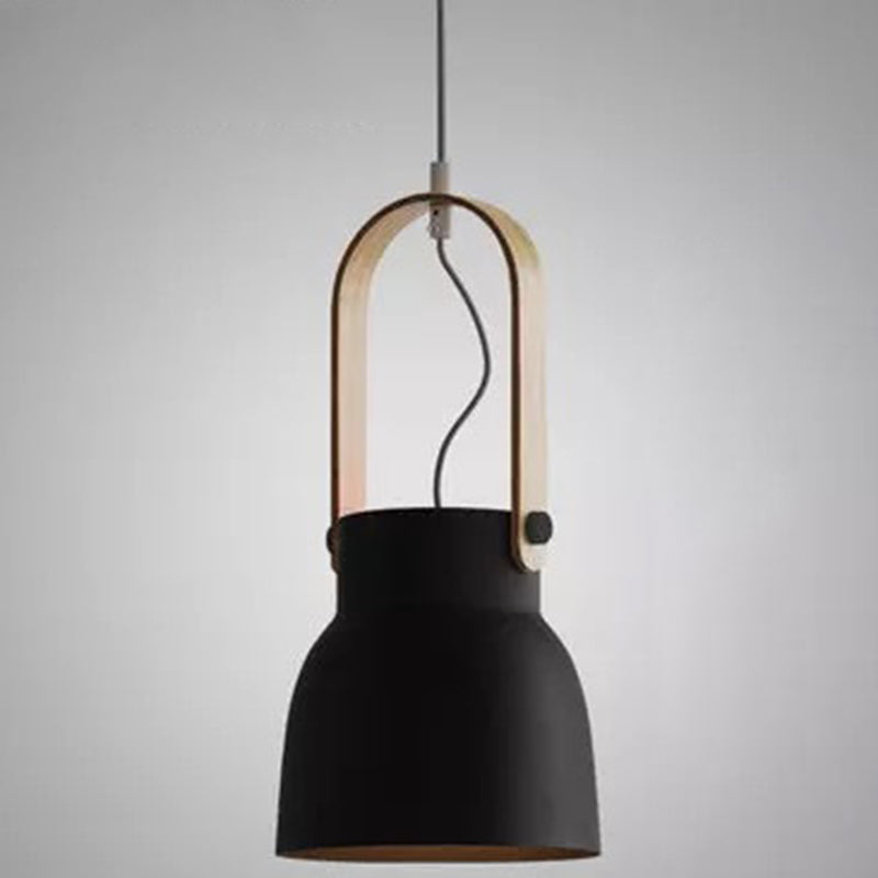 Nordic Style 1-Light Pendant Lamp - Upside Down Trifle Design For Modern Metal Restaurants Black /