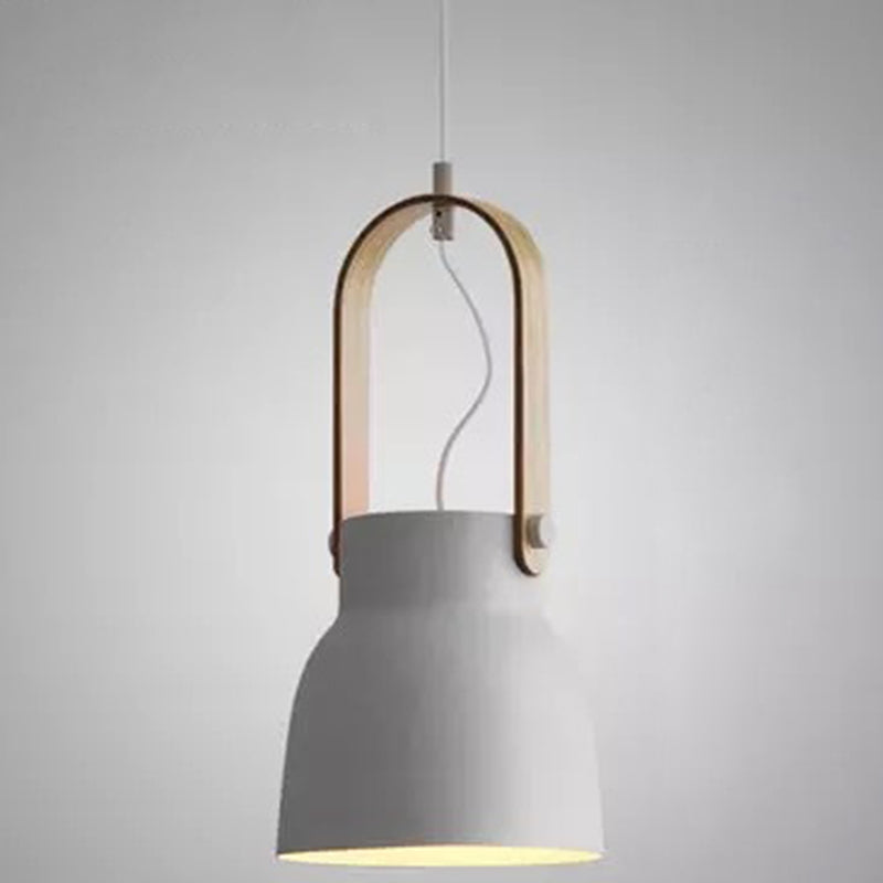 Nordic Style 1-Light Pendant Lamp - Upside Down Trifle Design For Modern Metal Restaurants White /