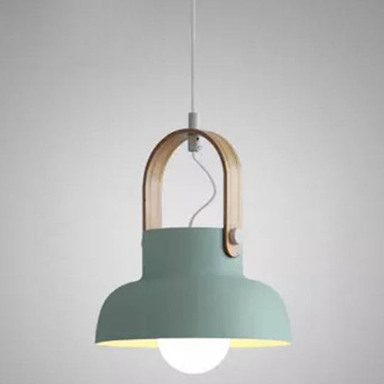 Nordic Style 1-Light Pendant Lamp - Upside Down Trifle Design For Modern Metal Restaurants Green / 9