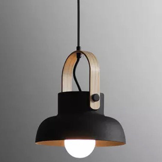 Nordic Style 1-Light Pendant Lamp - Upside Down Trifle Design For Modern Metal Restaurants Black / 9