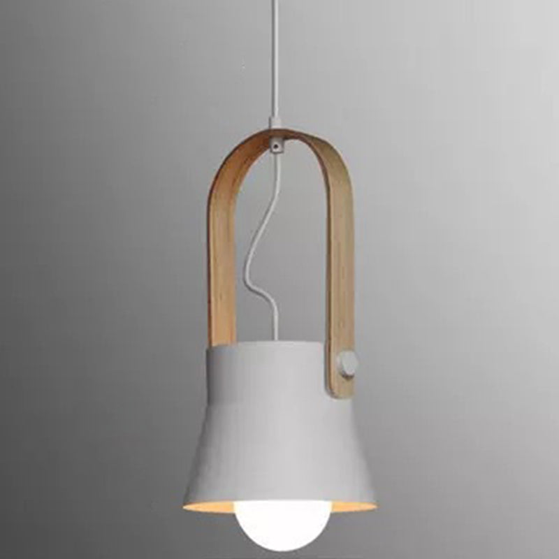 Nordic Style 1-Light Pendant Lamp - Upside Down Trifle Design For Modern Metal Restaurants White /
