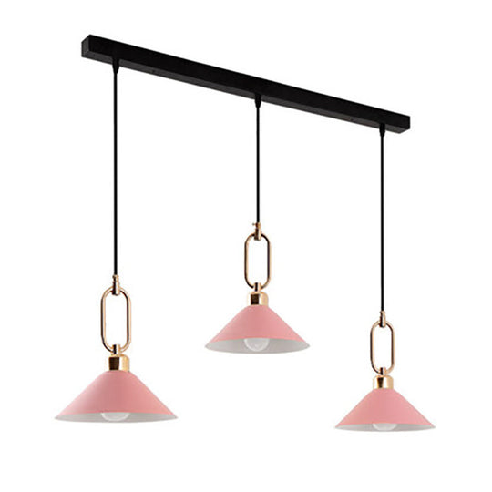 Modern Macarons Umbrella Pendant Light With Metal Ring - Stylish Lighting