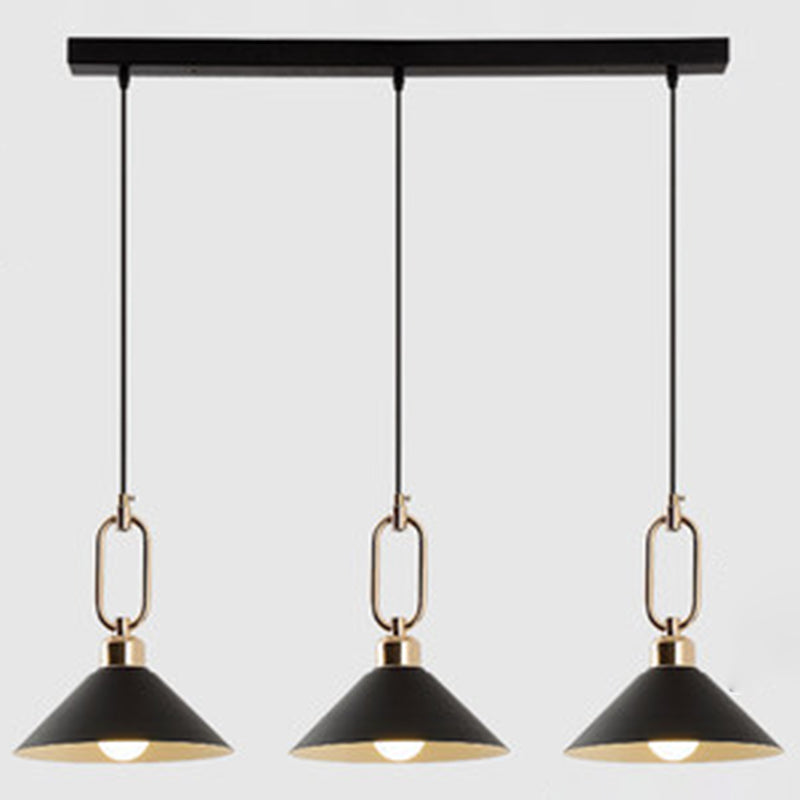 Modern Macarons Umbrella Pendant Light With Metal Ring - Stylish Lighting Black / Linear