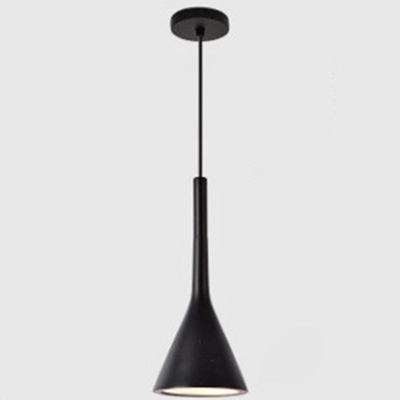 Nordic Modern Resin Tapered Hanging Light: Stylish 1-Light Pendant Lamp For Restaurants Black