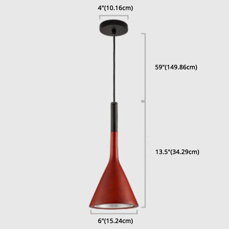 Nordic Modern Resin Tapered Hanging Light - Stylish 1-Light Restaurant Pendant Lamp