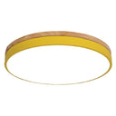 Minimalistic Flush Mount Ceiling Light - 1 Acrylic Disk Design Yellow / 16’ Warm