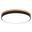 Minimalistic Flush Mount Ceiling Light - 1 Acrylic Disk Design Black / 16’ Warm
