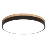 Minimalistic Flush Mount Ceiling Light - 1 Acrylic Disk Design Black / 16’ Warm
