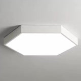 Minimalist Hexagon Flush Mount Ceiling Light Fixture With Acrylic Finish - 1 White / 16’
