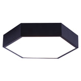 Minimalist Hexagon Flush Mount Ceiling Light Fixture With Acrylic Finish - 1 Black / 16’ White