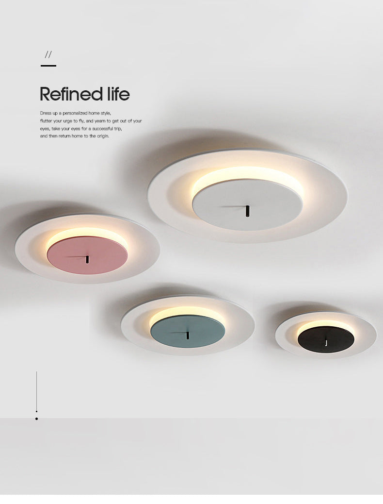 Nordic Acrylic Circle Flush Light: Stylish Ceiling Fixture For Bedrooms