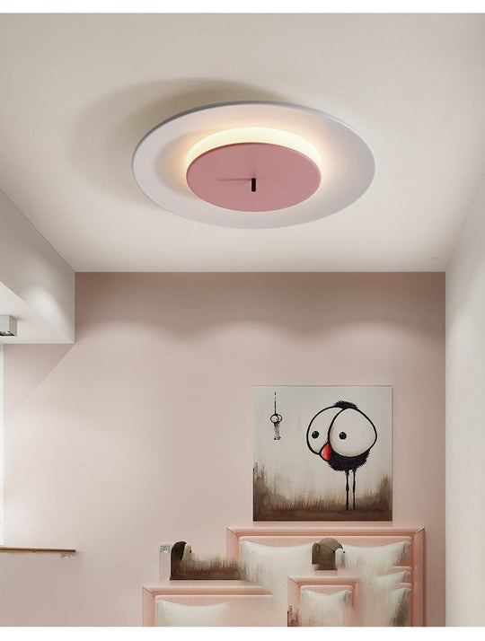 Nordic Acrylic Circle Flush Light: Stylish Ceiling Fixture For Bedrooms