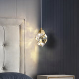 Led Crystal Stone Pendant Light - Simple Single-Light Clear Lamp For Dining Room