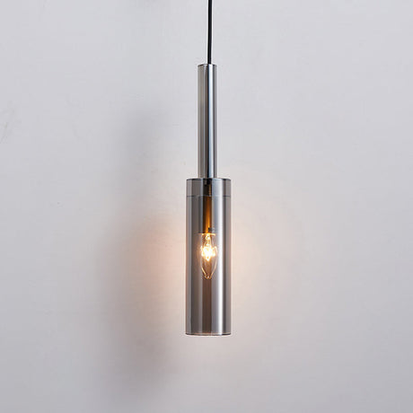 Modern Shaded Crystal Pendant Light - Simplicity Block Design Brass Ceiling Fixture