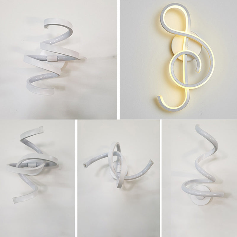 Musical Note Led Wall Sconce - Stylish Home Mount Lighting For Bedroom Or Living Room Décor