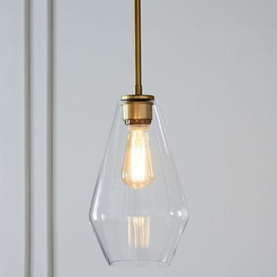 Cup-Shape Minimalist Pendant Lighting Fixture with Glass Shade