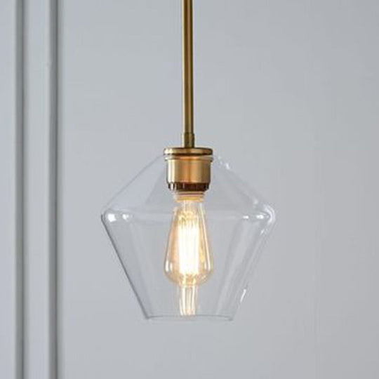 Minimalist Cup-Shaped Ceiling Pendant Light With Glass Shade