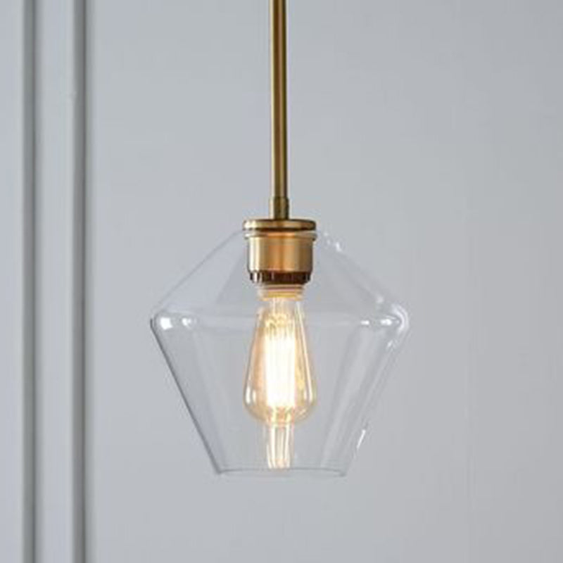 Minimalist Cup-Shaped Ceiling Pendant Light With Glass Shade Clear / 9