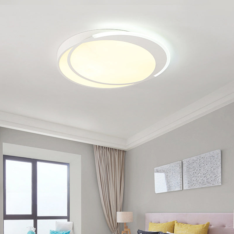 Minimalistic Led Circle Flushmount Ceiling Light - Acrylic White Lamp / Third Gear 16