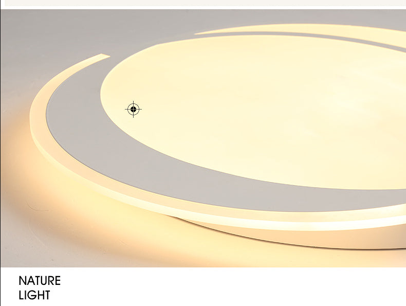 Minimalistic Led Circle Flushmount Ceiling Light - Acrylic White Lamp