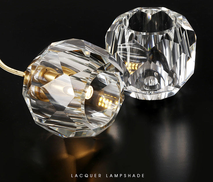 Gold Crystal Pendant Light - Modern Style Hanging Fixture
