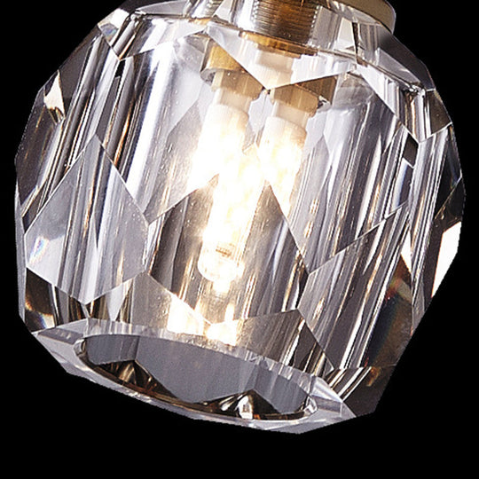 Modern Gold Pineapple Crystal Flush Mount Ceiling Light - Stylish Flushmount Lighting