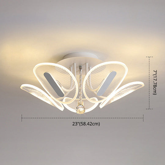 Contemporary Metal Flush Mount Ceiling Light For Bedroom